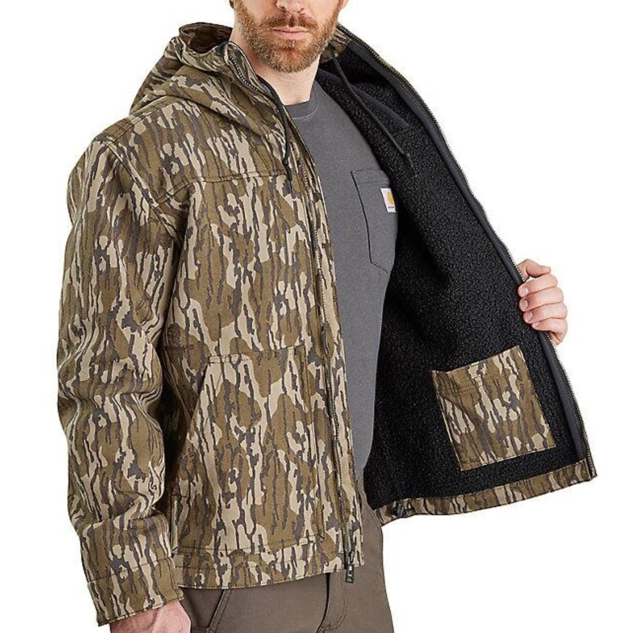 Carhartt Men’s Super Dux Relaxed Fit Sherpa Lined Camo Active Jacket