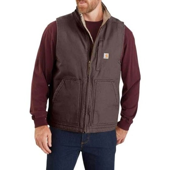 Carhartt Men’s Vest Loose Fit Washed Duck Lined