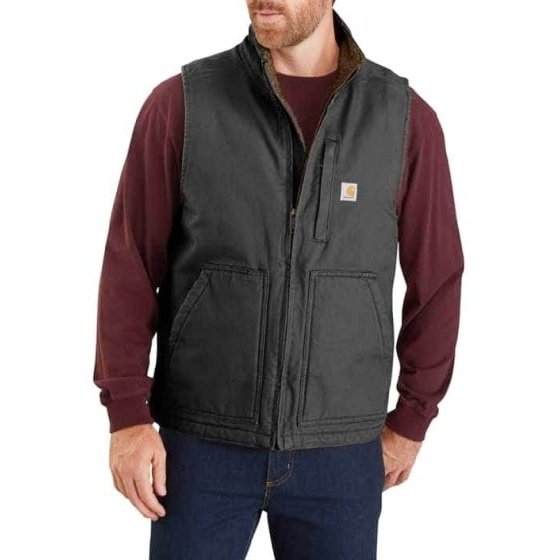 Carhartt Men’s Vest Loose Fit Washed Duck Lined