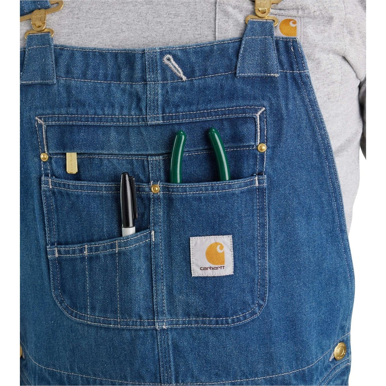 Carhartt Men’s Work Bib Overalls Denim