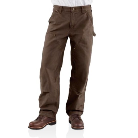 Carhartt Men's Work Pants Loose Fit Washed Duck Double-Front Dungaree B136 DKB