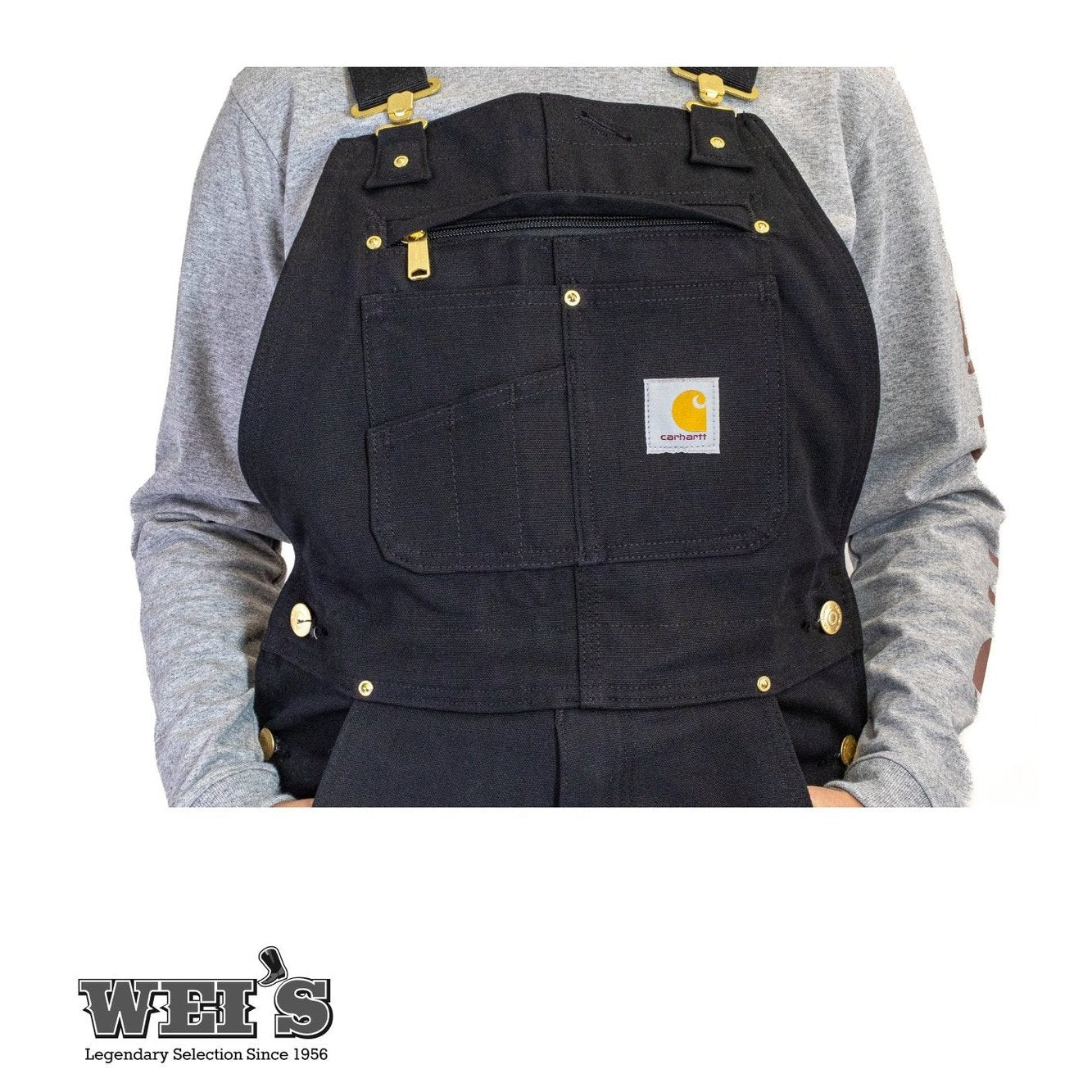 Carhartt Work Men's Bib Overalls Unlined Duck