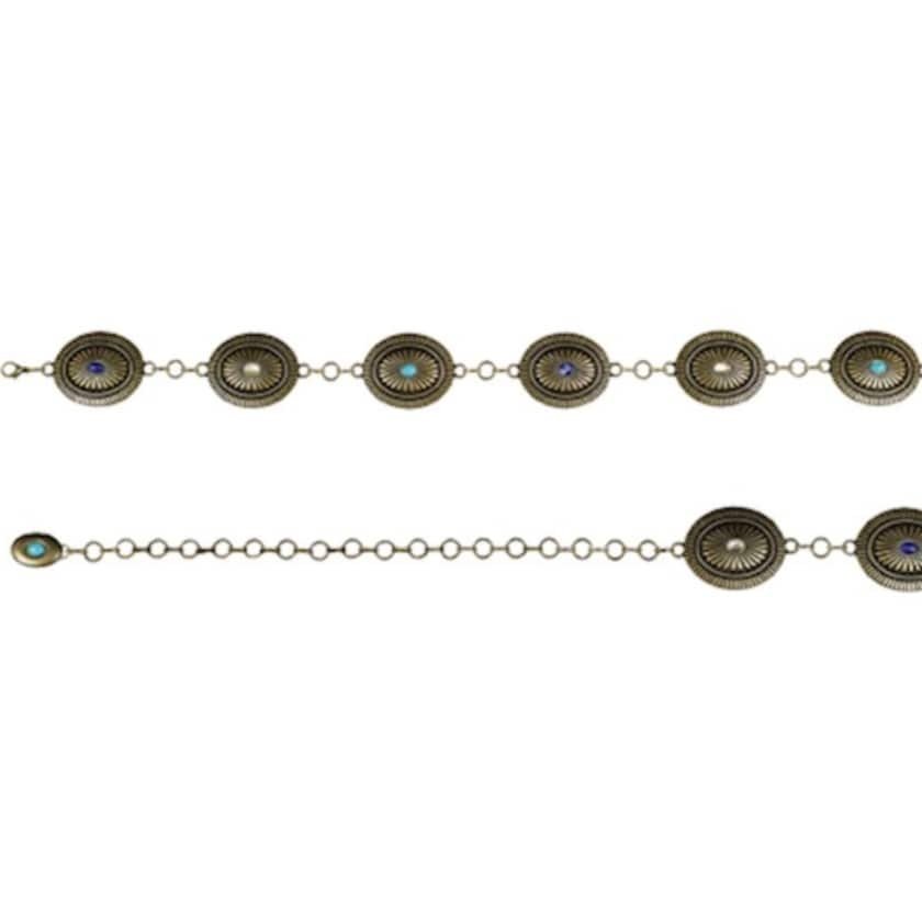 Catchfly Women's Belt Chain With Conchos