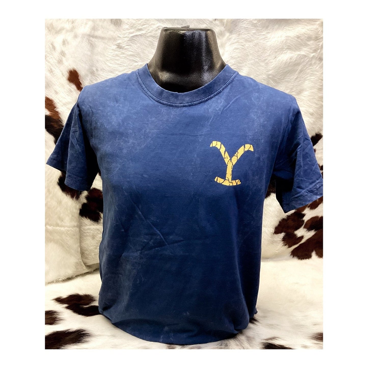 Changes Yellowstone "Dutton Ranch" T-Shirt Navy Blue - Clearance