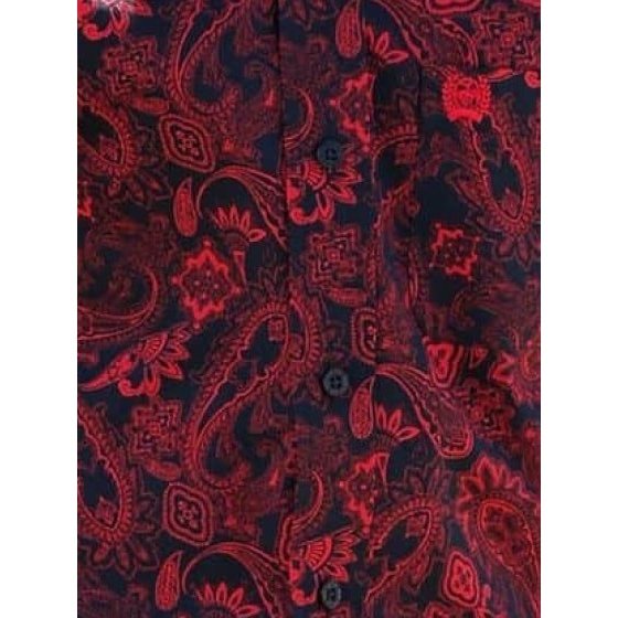 Cinch Boy’s Shirt Casual Short Sleeve Button Down Paisley Print