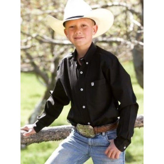 Cinch Boy’s Shirt Casual Solid Twill Button Down