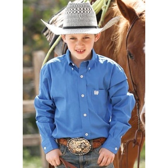Cinch Boy’s Shirt Casual Solid Twill Button Down