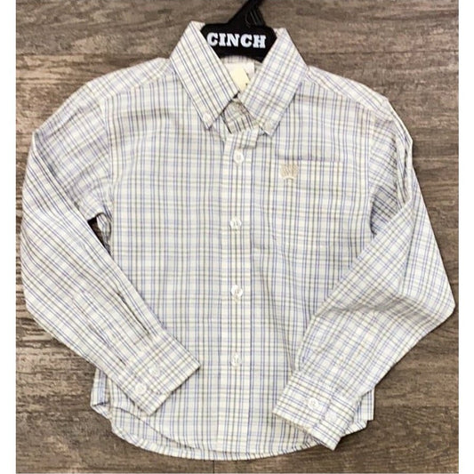 Cinch Boy's Shirt Long Sleeve Button Down MT70601001 - Cinch
