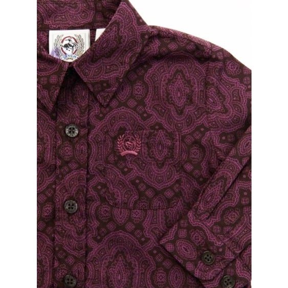 Cinch Infant Shirt Button Up Western Match Dad Paisley Print