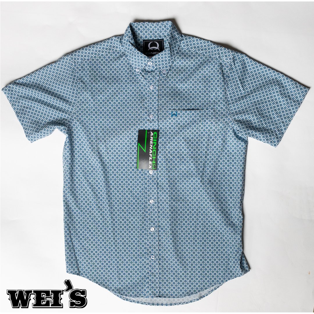 Cinch Men's AreaFlex Short Sleeve Button Down Shirt