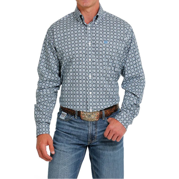 Cinch Men's Geometric Print Long Sleeve