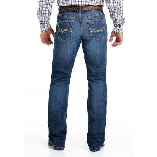 Cinch Men's Jeans Ian Slim Mid-Rise Boot Cut Dark Stonewash MB52536001 - Cinch