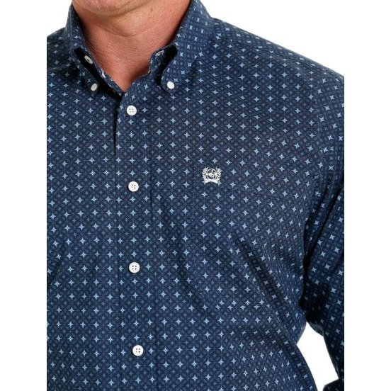 Cinch Men’s Geometric Print Button Down Western Shirt MTW1105508 - Cinch
