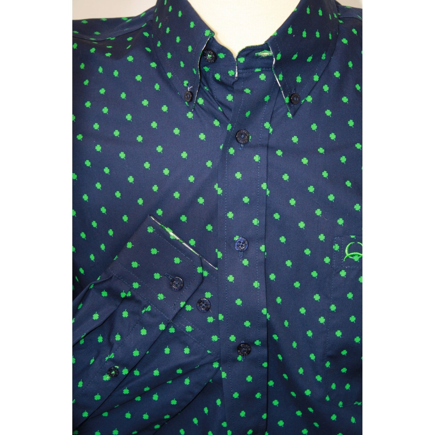 Cinch Men’s Shirt Long Sleeve Button Down Shamrock