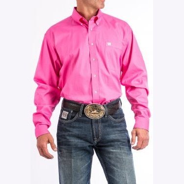Cinch Men’s Shirt Long Sleeve Button Down Various Solid Colours