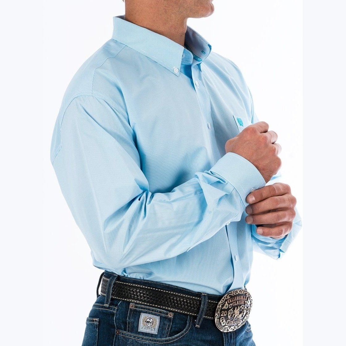 Cinch Men’s Shirt Long Sleeve Tencel Button Down - Clearance