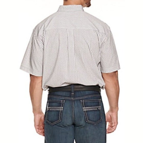 Cinch Men’s Shirt Short Sleeve Arenaflex Grey Print