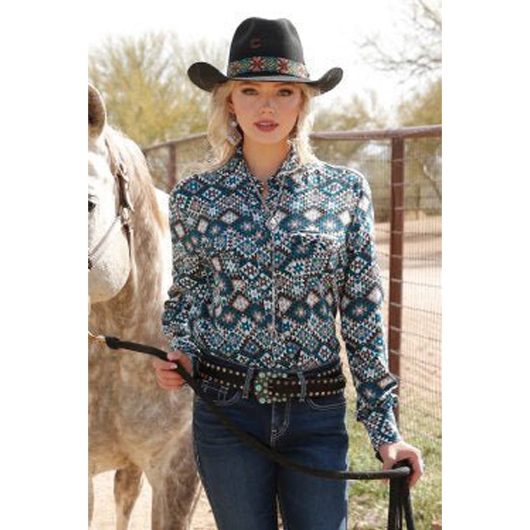 Cruel Denim Women’s Top Southwestern Western Shirt