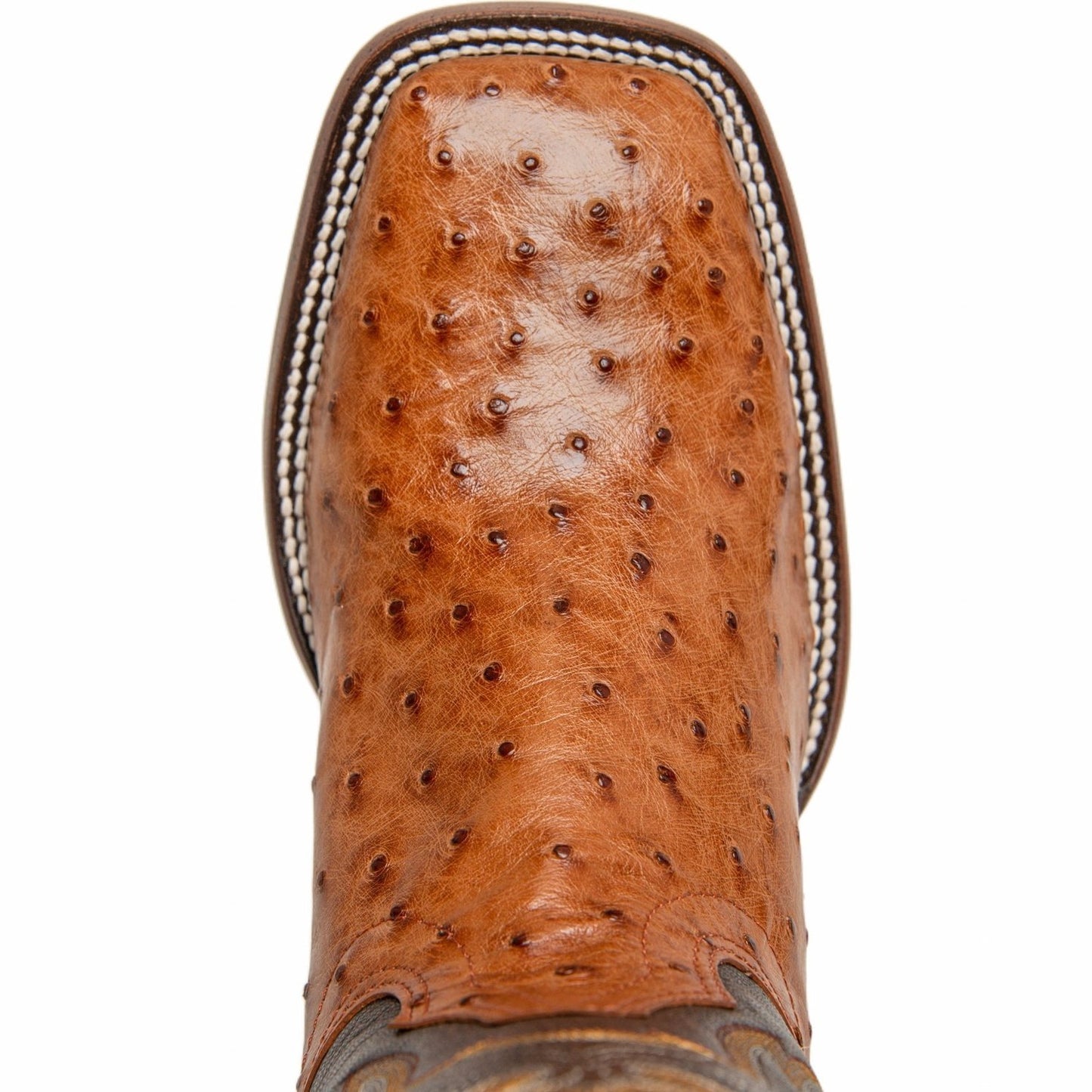 Hondo Men’s Cowboy Boots 13" Cognac Exotic Ostrich Cognac