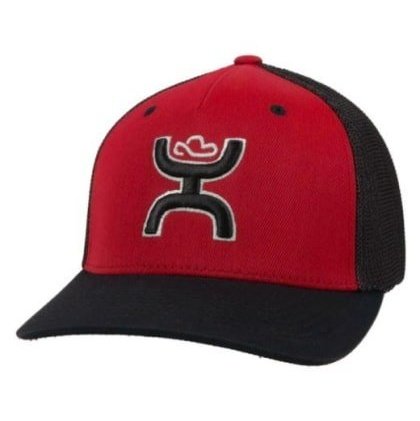 Hooey Cap Unisex FlexFit Curved Maroon/Black