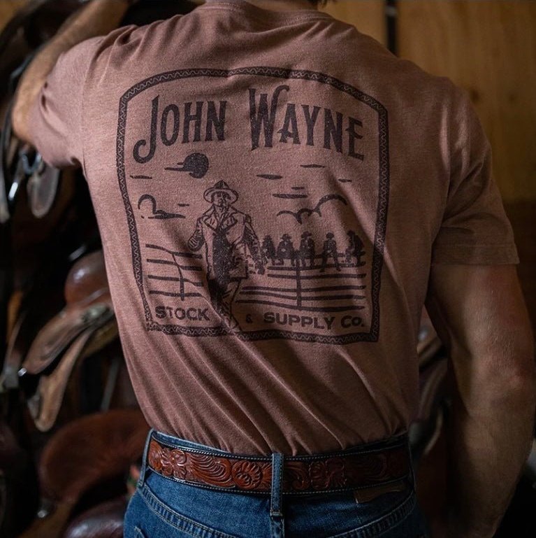 Hooey Men's John Wayne Light Brown Short Sleeve HT1647LTBR - Hooey