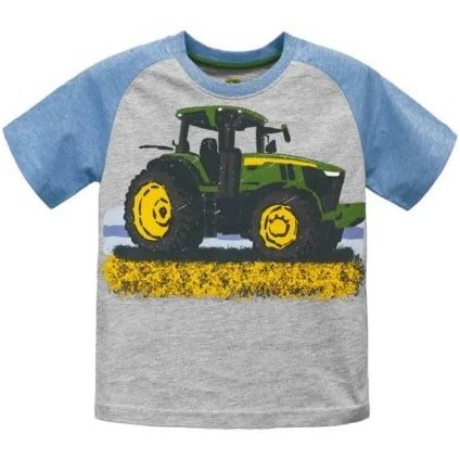 John Deere Boy's Shirt Raglan Sleeve Tractor