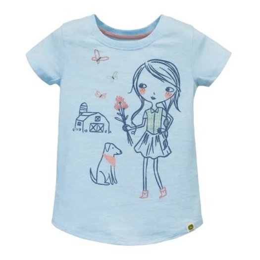 John Deere Girl’s Shirt Blue Heather Farm Girl