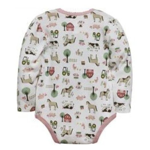John Deere Infant Girl’s Onesie Farm Friends Long Sleeve