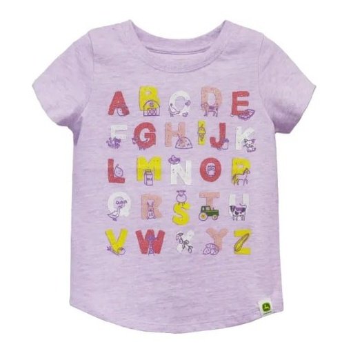 John Deere Infant & Toddler Girl’s T-Shirt ABC Farm Graphic