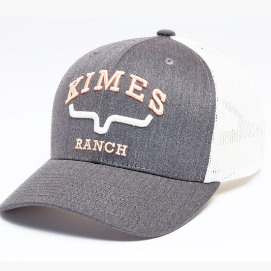 Kimes Ranch Unisex Trucker Style Curved Bill Mesh Back Cap KRC-CHAR - Kimes Ranch
