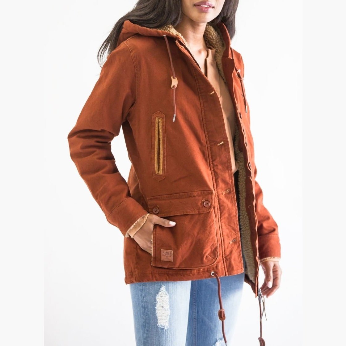 Kimes Ranch Women's Jacket Anorak Cool Weather Black or Rust - Kimes Ranch
