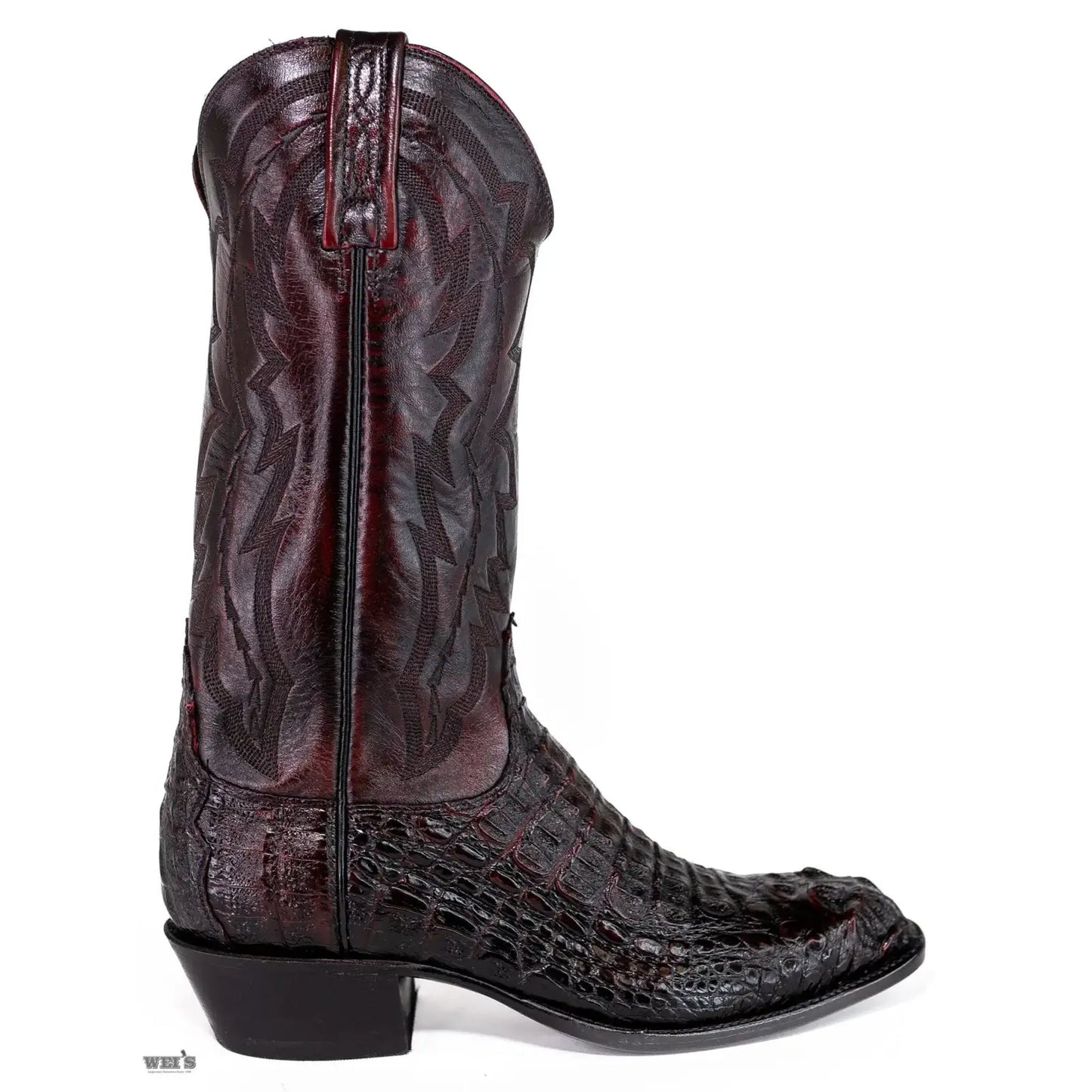 Lucchese 2000 Men's Cowboy Boots 13" Exotic Caiman/Deer T3034.R4