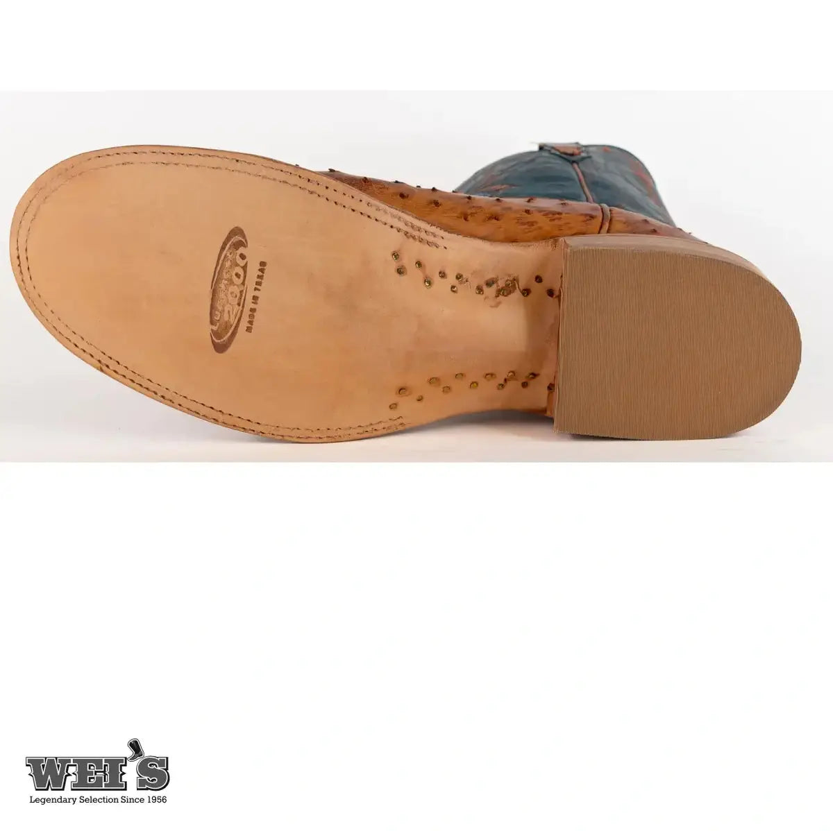 Lucchese 2000 Men's Cowboy Boots 13" Exotic Ostrich Walking Heel