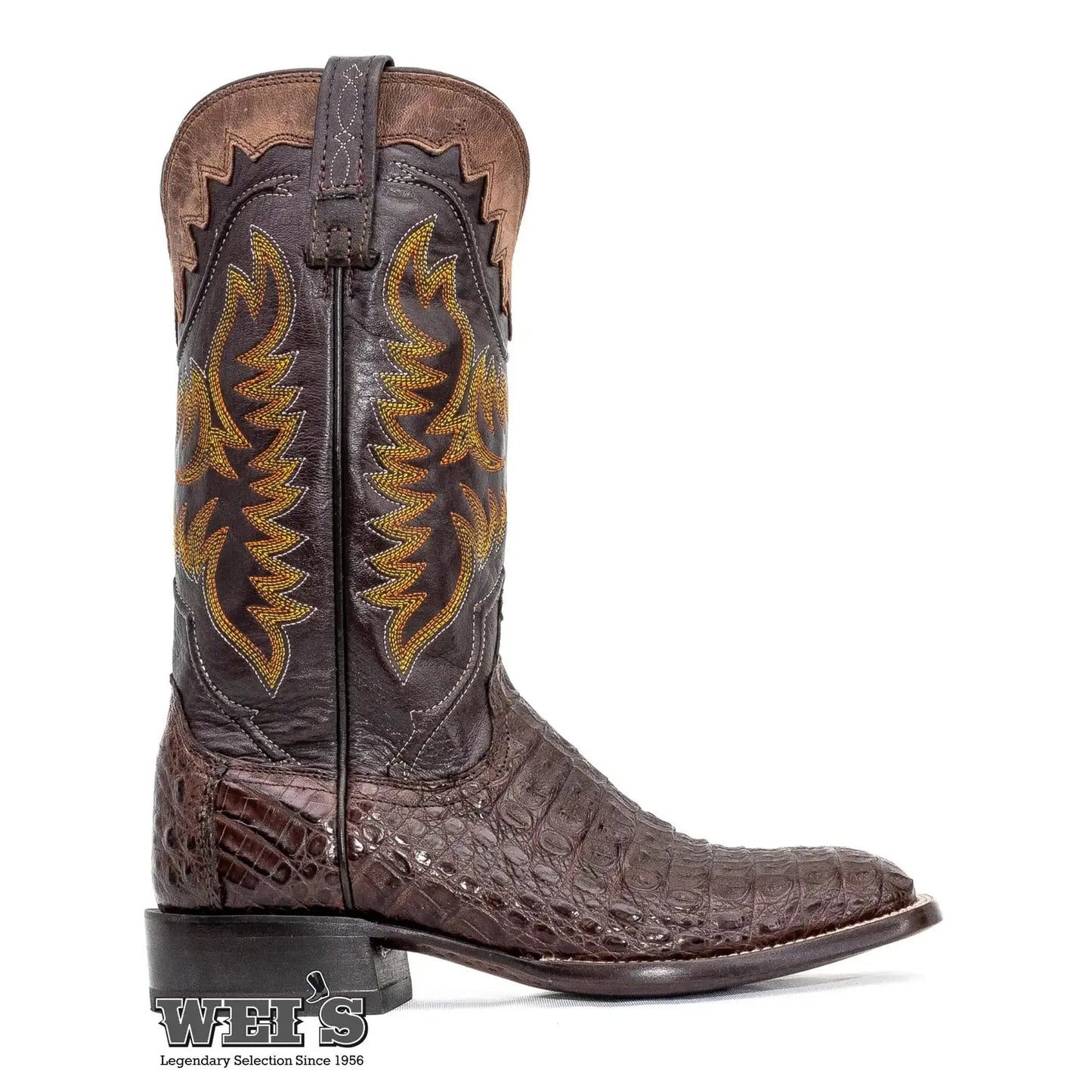 Lucchese Men's 13" Exotic Cowboy Boots Caiman Hornback