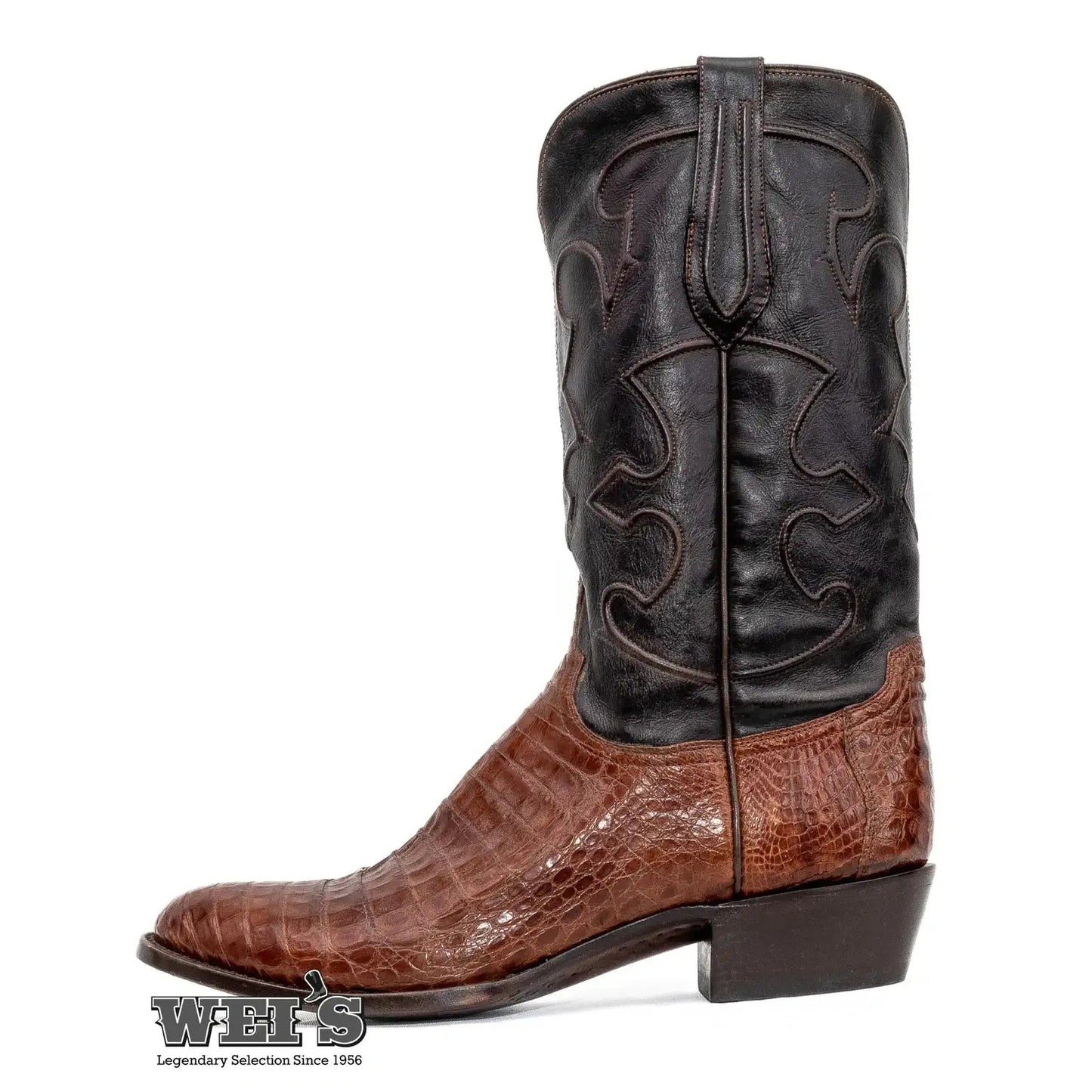 Lucchese Men's Cowboy Boots 15" Exotic Caiman / Derby