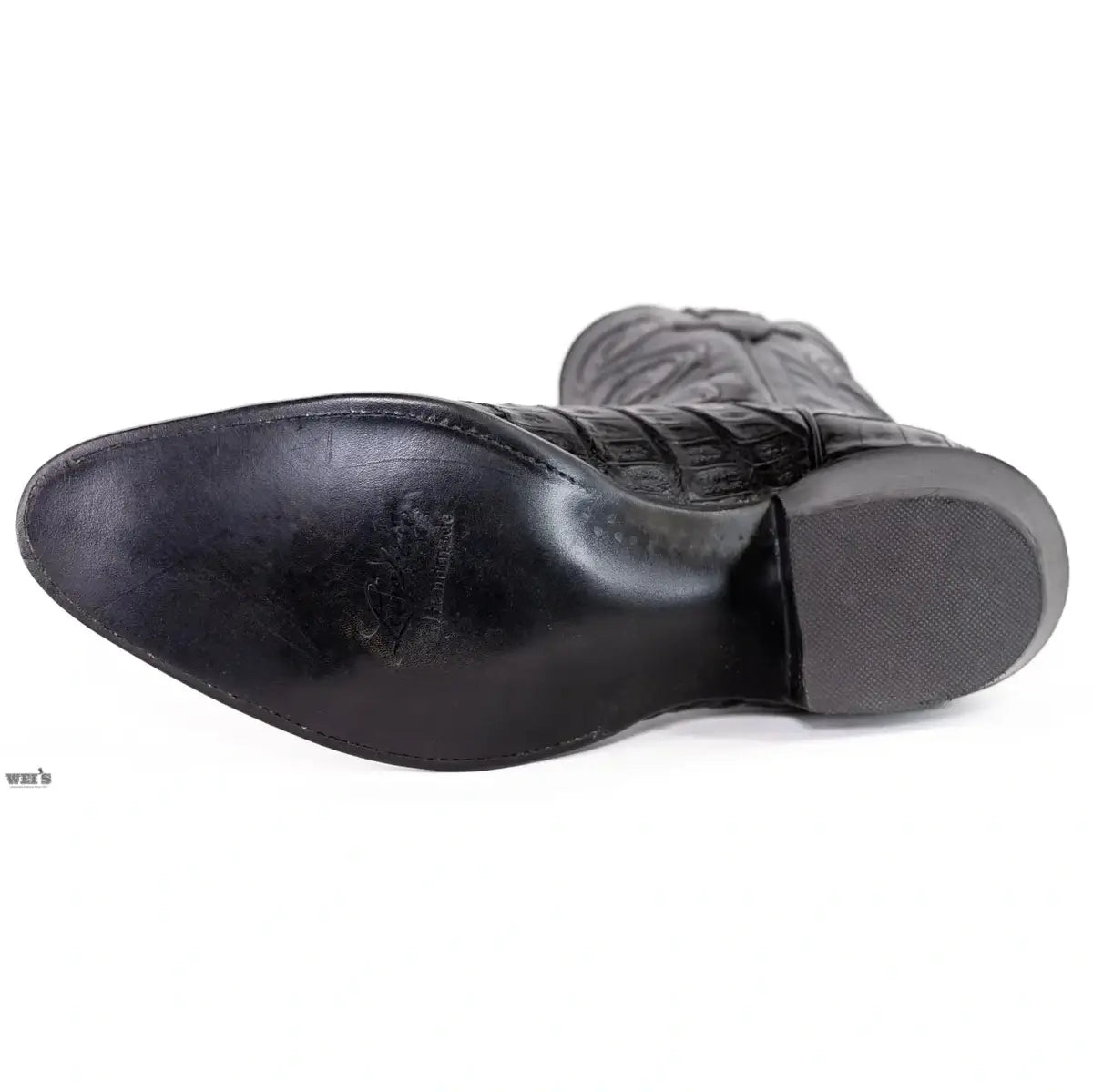 Lucchese Men's Cowboy Boots Exotic Hornback Caiman and Buffalo