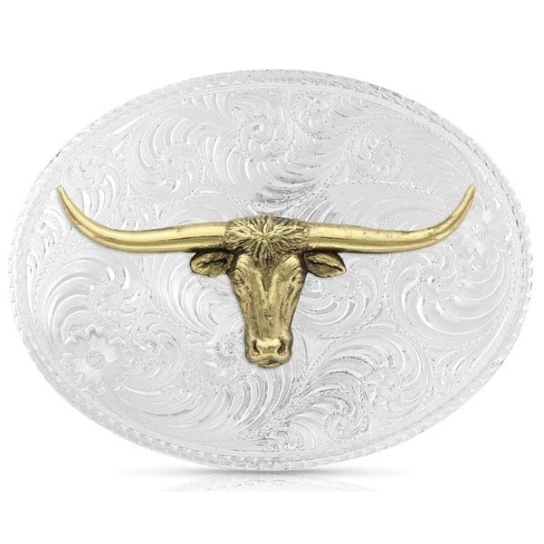 Montana Silversmiths American Beauty Longhorn Buckle