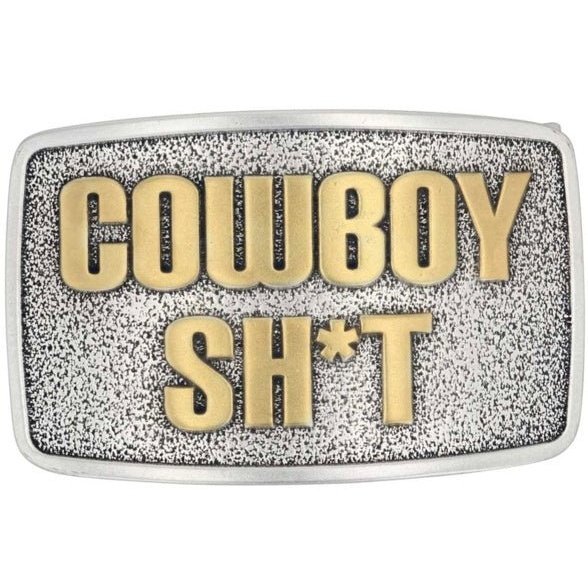 Montana Silversmiths Attitude Buckle Cowboy Sh*t Rectangular
