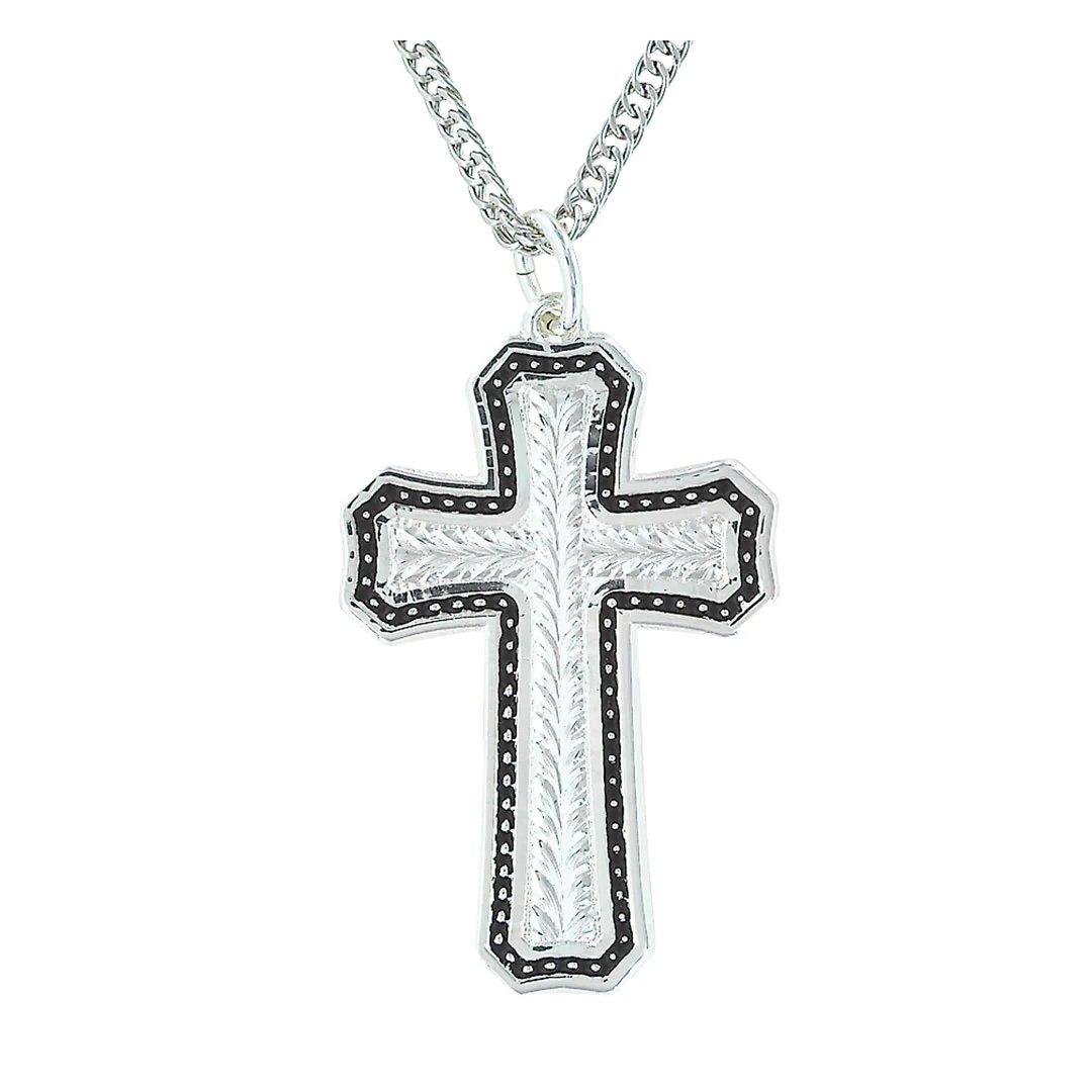Montana Silversmiths Beaded Wheat Cross Necklace