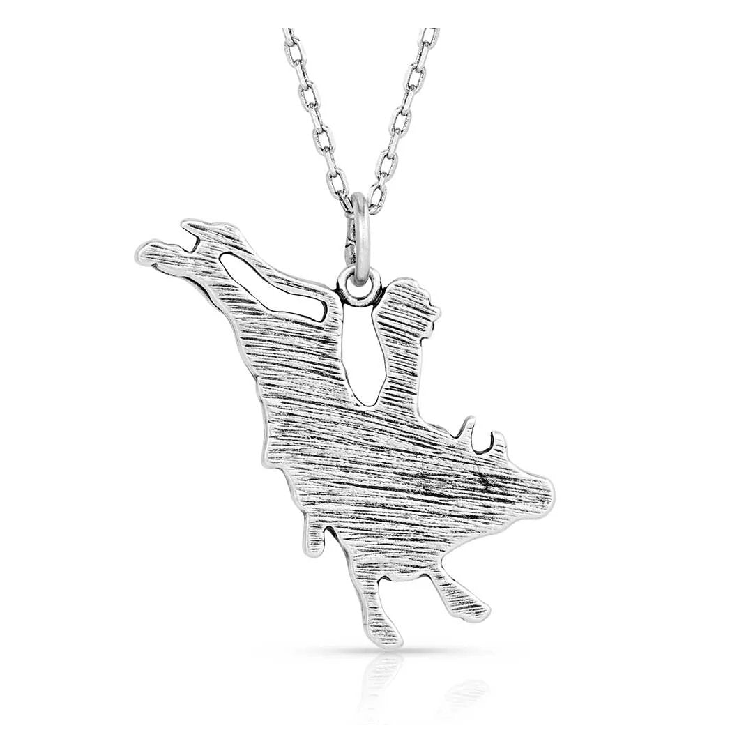 Montana Silversmiths Bull Rider Pendant Necklace