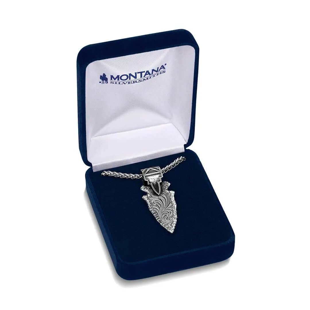 Montana Silversmiths Men's Old West Arrowhead Necklace