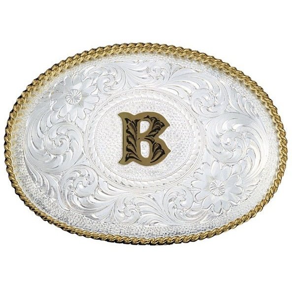 Montana Silversmiths Silver Engraved Initial B
