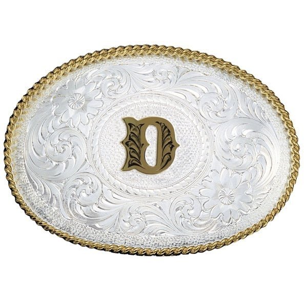 Montana Silversmiths Silver Engraved Initial D Buckle