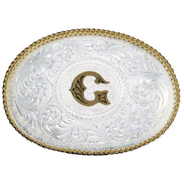 Montana Silversmiths Silver Engraved Initial G Buckle
