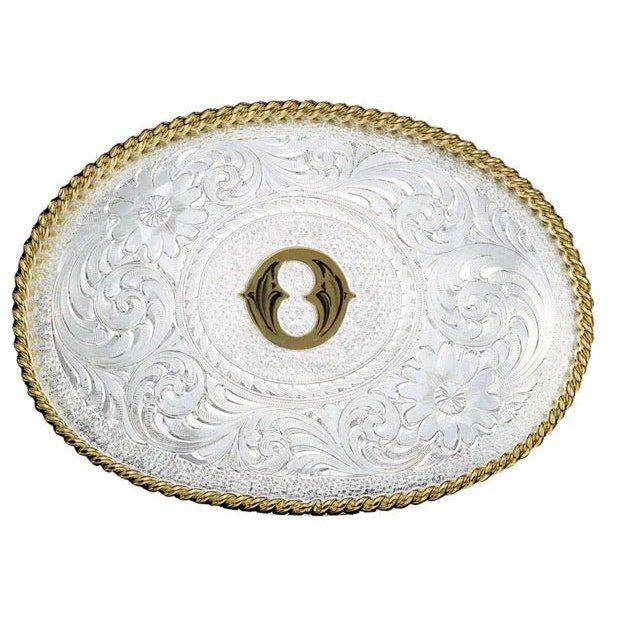 Montana Silversmiths Silver Engraved Initial O Buckle