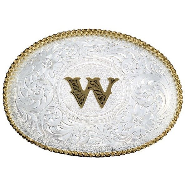 Montana Silversmiths Silver Engraved Initial W Buckle