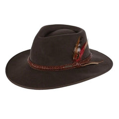 Outback Trading Unisex Hat 3" Brim, 4" Crown Khaki Wool