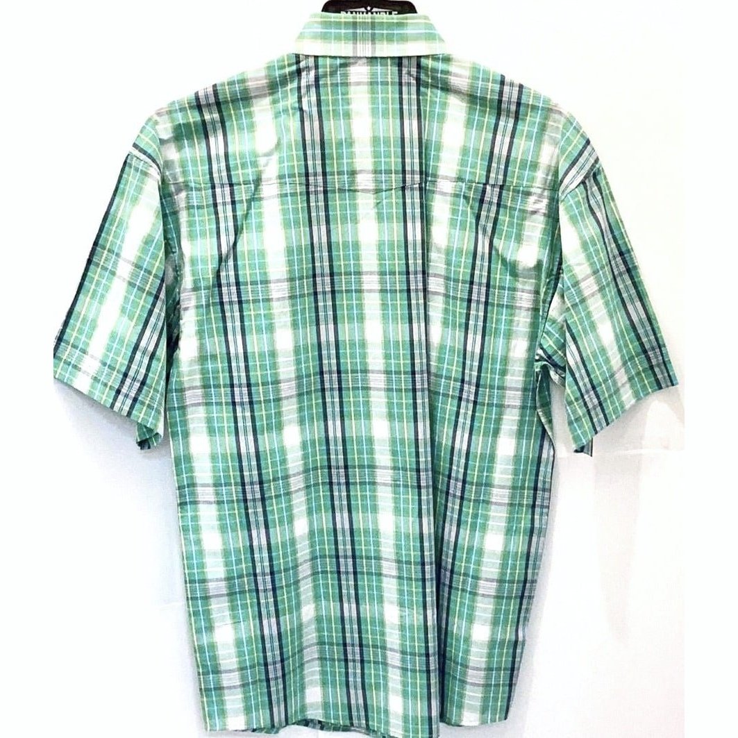 Panhandle Men’s Shirt Short Sleeve Plaid Snaps - Clearance