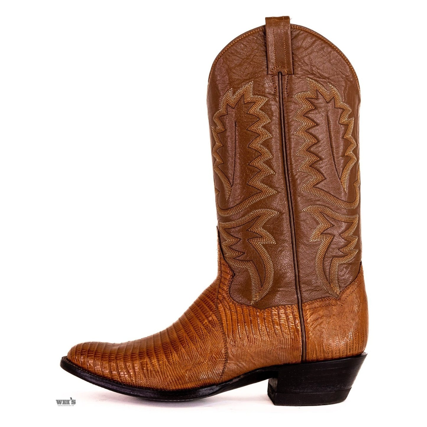 Panhandle Slim Men's Cowboy Boots 14" Exotic Lizard Cowboy Heel R Toe 7-LIZARD