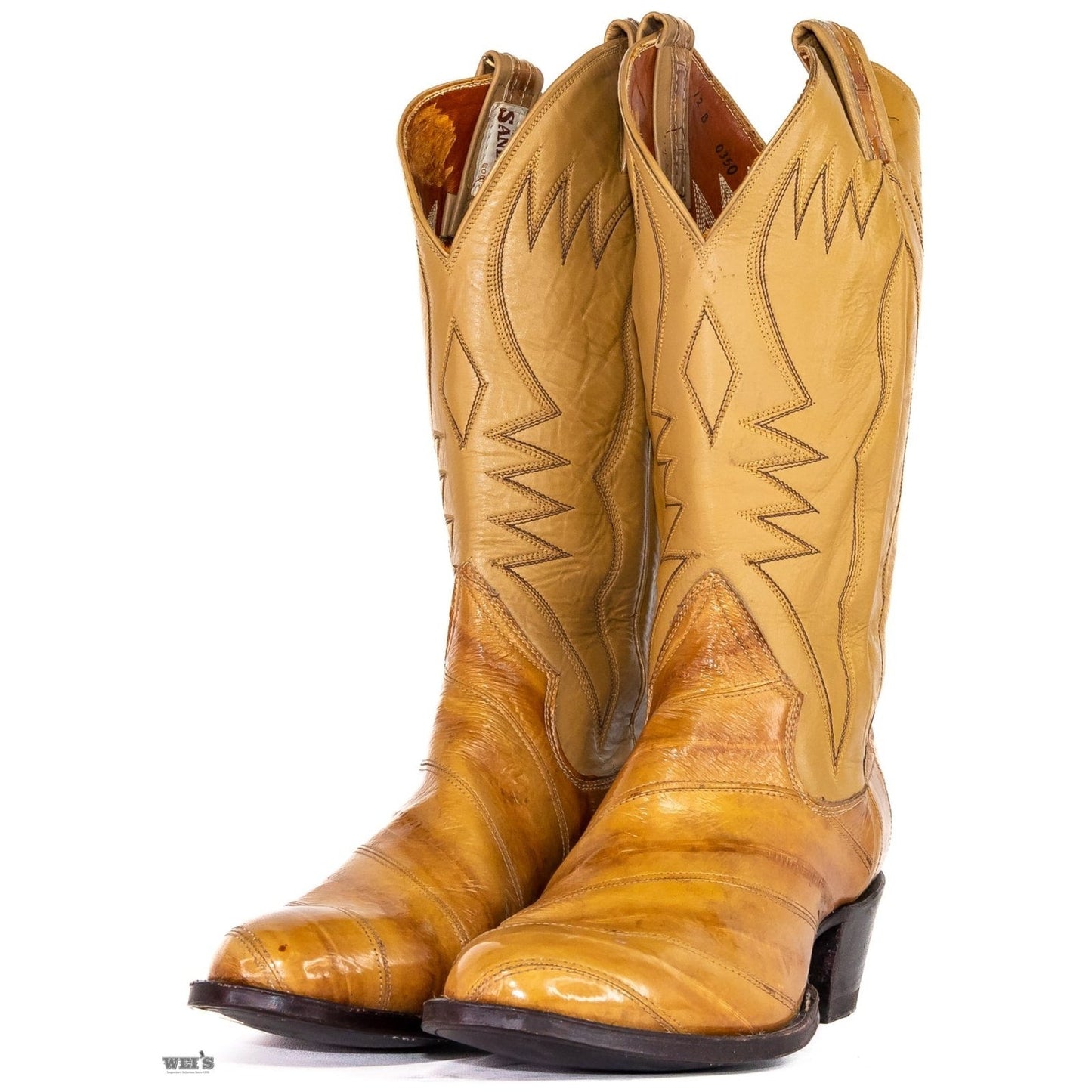 Panhandle Slim/Sanders Women's Cowboy Boots 14" Exotic Eel 1-EEL